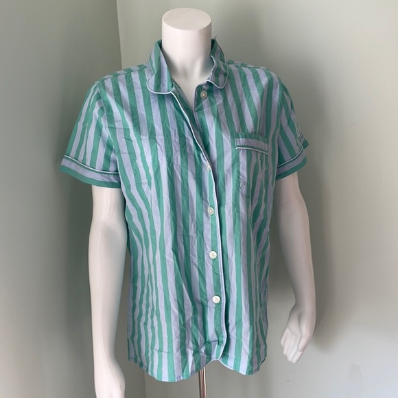 J. Crew Striped Pajama Top NEW - Picture 1 of 8